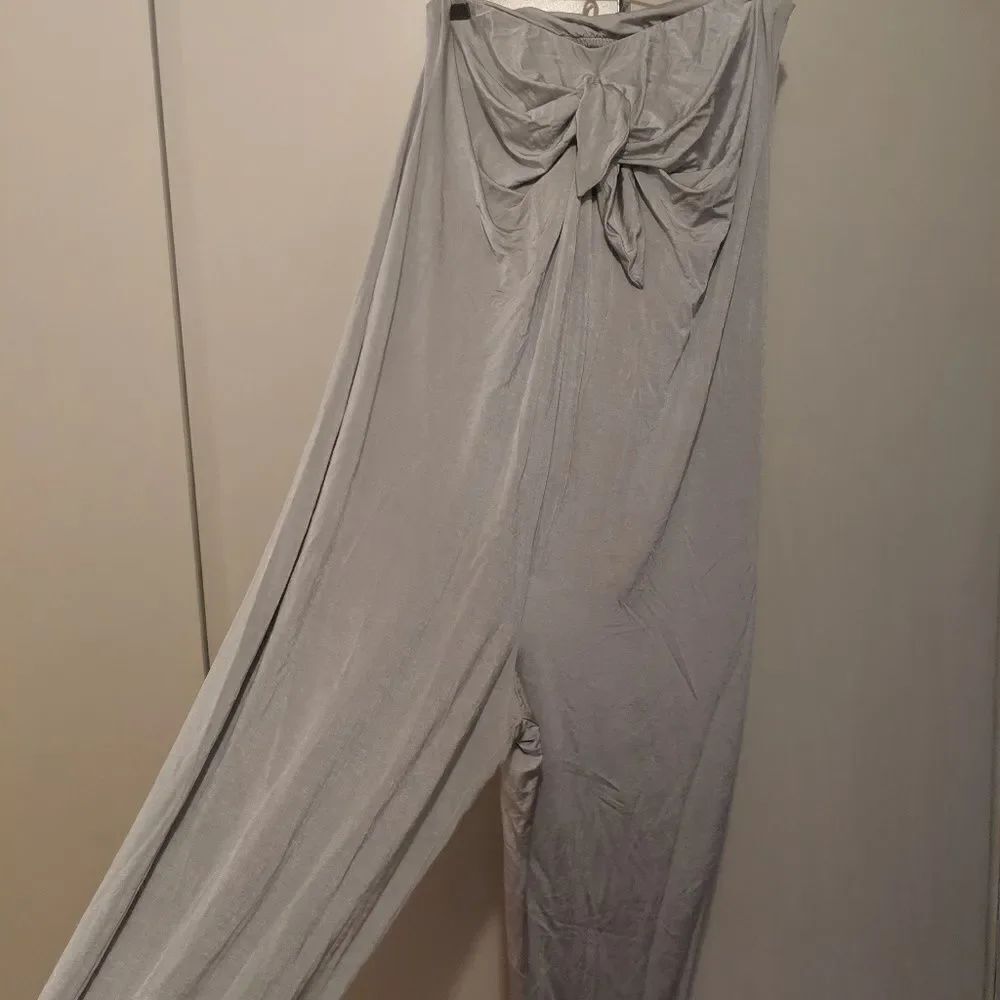 Zara silver strapless jumpsuit - Picture 6 of 7